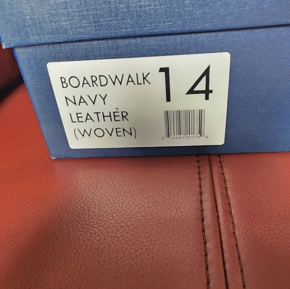Marc Nolan Boardwalk Woven Calfskin Leather Bit Buckle Slip On Sneakers - Size14 - Picture 5 of 5